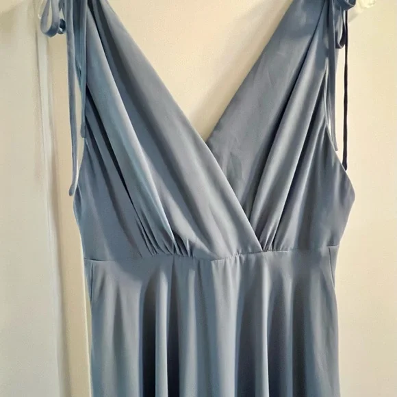 Lulus Dusty Blue Sleeveless Formal Maxi Dress - Picture 3 of 6